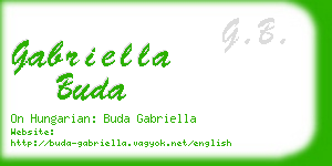 gabriella buda business card